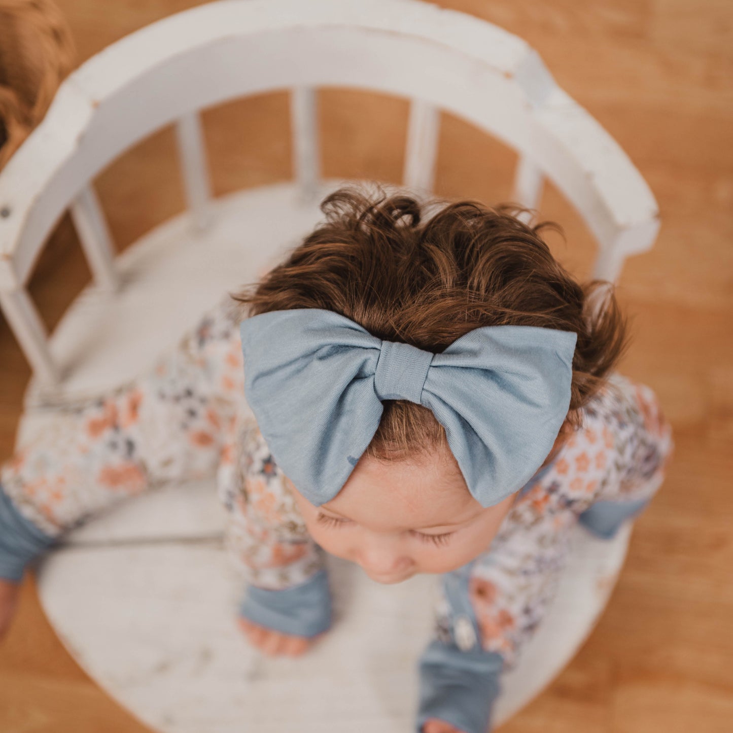 Infant Bow Headband- Autumn Sky