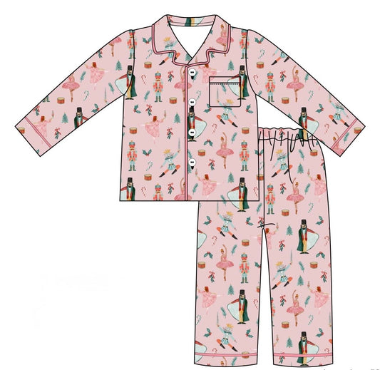 PRE-ORDER Adult Sugarplum Button Up Pajamas