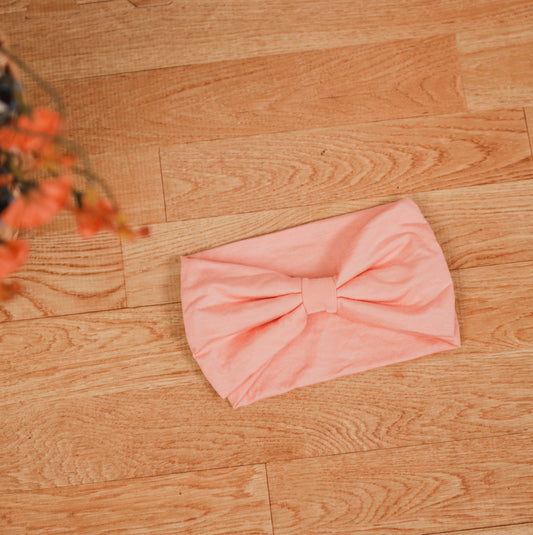 Infant Bow Headband- Pom Pom Pink